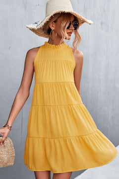 Grecian Tiered Sleeveless Dress