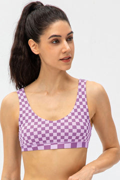 Checkered Sports Bra