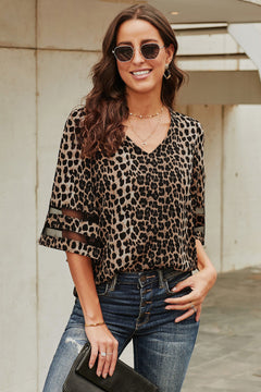 Printed Flare Sleeve Top