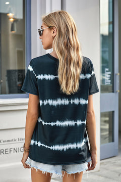 Tie Dye Stripes Basic T-Shirt