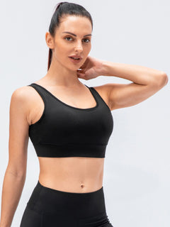 Scoop Neck Padded Sports Bra