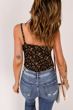 Floral Spaghetti Strap Bodysuit