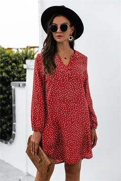 Polka Puff Sleeve Dress