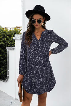 Polka Puff Sleeve Dress