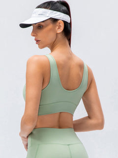 Scoop Neck Padded Sports Bra