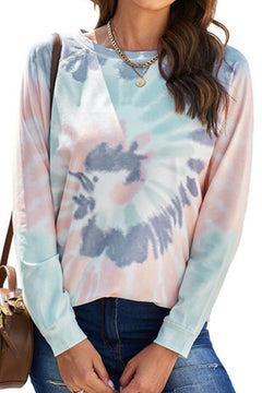 Tie Dye Raglan Sleeve Top