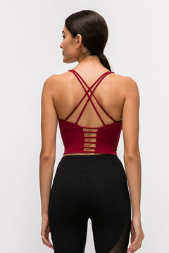 Criss Cross Back Sports Bra Top