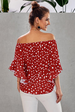 Off Shoulder Tie Front Top