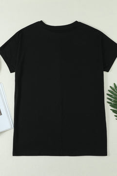 Solid Pocket Hip Length T-shirt