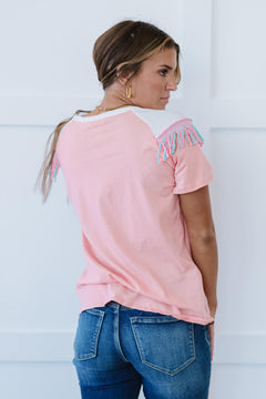 BiBi Saddle Up Fringe Detail Tee