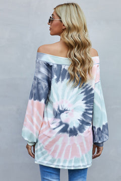 Tie Dye Long Sleeve Knit Top