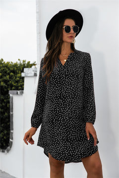 Polka Puff Sleeve Dress