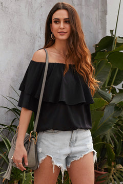 Off Shoulder Frilled Top