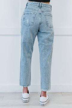 Muselooks Distressed High Waist Mom Jeans