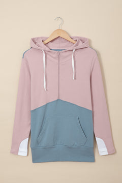 Color block Half Zip Hoodie