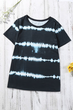 Tie Dye Stripes Basic T-Shirt