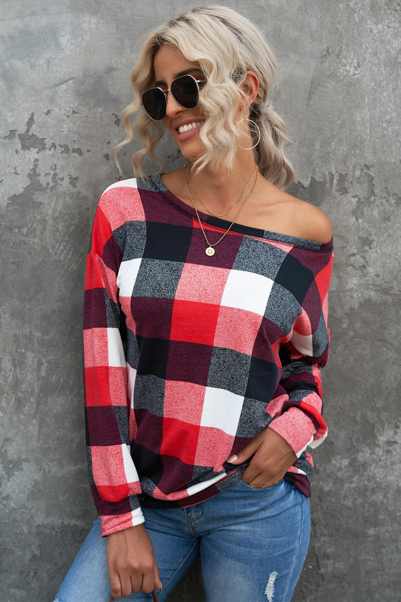 Buffalo Check Drop Shoulder Pullover