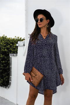 Polka Puff Sleeve Dress