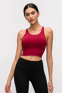 Criss Cross Back Sports Bra Top