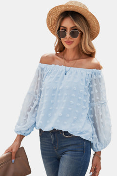 Off Shoulder Flare Sleeve Top