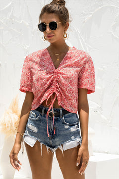 Ditsy Floral Drawstring Tee