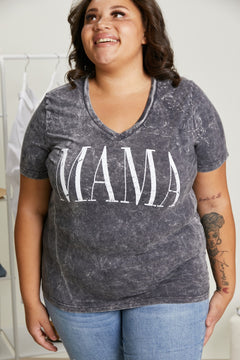 Sew In Love MAMA Full Size Acid Wash Tee