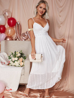 Lace Spaghetti Strap Maxi Dress