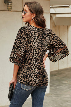 Printed Flare Sleeve Top