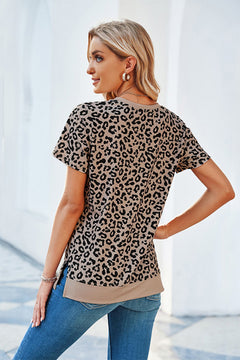 Leopard Print Short Sleeve Tee