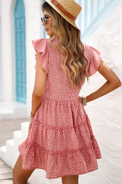 Printed Sleeveless Tiered Dress