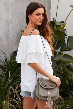 Off Shoulder Frilled Top