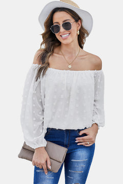 Off Shoulder Flare Sleeve Top