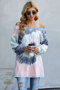 Tie Dye Long Sleeve Knit Top