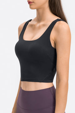 U Back Crop Tank Top