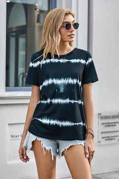 Tie Dye Stripes Basic T-Shirt