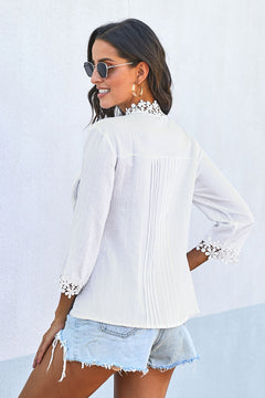 Crochet Lace Detail Top