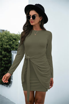 Knotted Ruched Dress