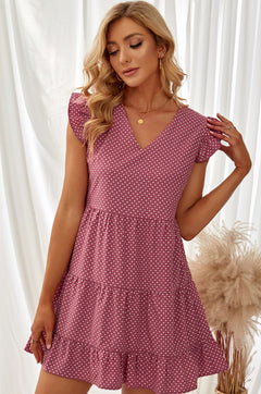 Swiss Dots Ruffle Dress