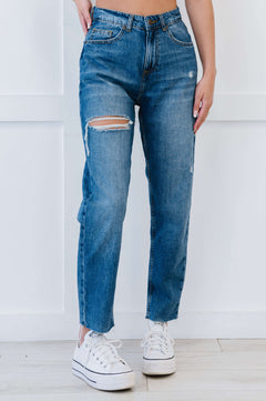 Muselooks Distressed High Waist Boyfriend Jeans