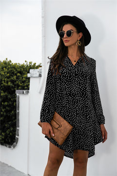 Polka Puff Sleeve Dress