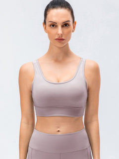 Scoop Neck Padded Sports Bra