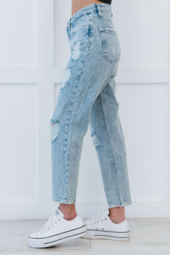 Muselooks Distressed High Waist Mom Jeans