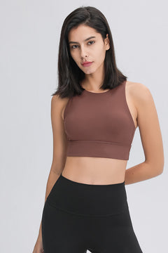 Cut Out High Neck Sports Bra