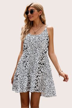 Tiered Leopard Babydoll Dress