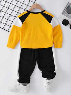 Girls Color Block Side Stripe Set