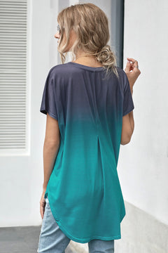 Ombre Color Block Shirt