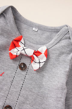 Baby Argyle Bowtie Bodysuit and Pants Set