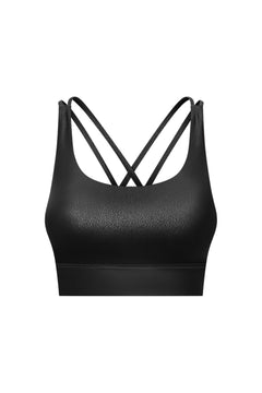 Crisscross Strappy Back Sports Bra