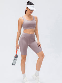 Scoop Neck Padded Sports Bra