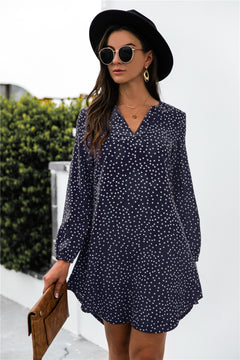 Polka Puff Sleeve Dress